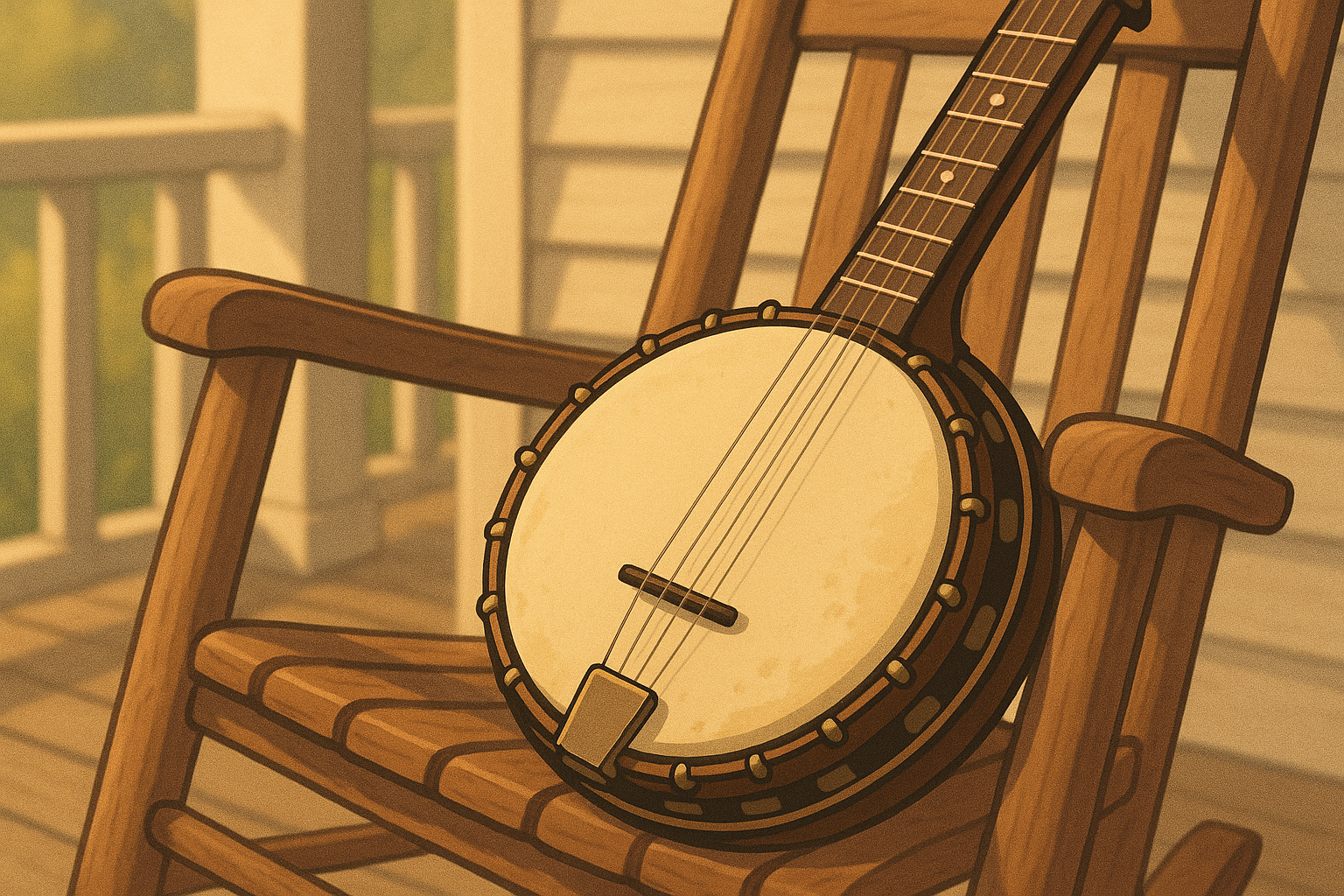 Banjo on rocking chair
